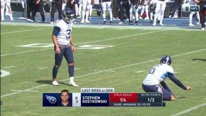 Far from perfect Stephen Gostkowski delivers winning 49-yarder for  Tennessee - The Boston Globe