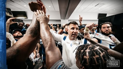 Titans HC Mike Vrabel receives his 2021 NFL Coach of the Year award f