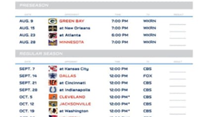 NFL regular season schedule 2014 printable