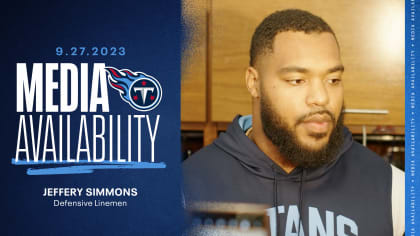 New Orleans, USA. 10th Sep, 2023. Tennessee Titans linebacker Jack Gibbens  (50) and defensive tackle Jeffrey Simmons (98) both tackle New Orleans  Saints running back Jamaal Williams (21) during a National Football