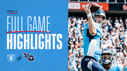 Tennessee Titans vs Las Vegas Raiders Flip Card - 2022 Week 3 by