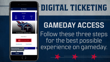 Titans Mobile Tickets  Tennessee Titans 