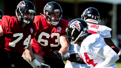 Atlanta Falcons linebacker Yurik Bethune (52), defensive end John