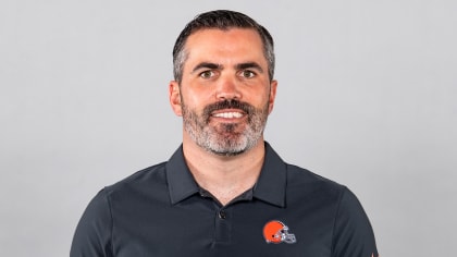 This is a 2021 photo of Kevin Stefanski of the Cleveland Browns NFL football team. This image reflects the Cleveland Browns active roster as of April 14, 2021 when this image was taken.