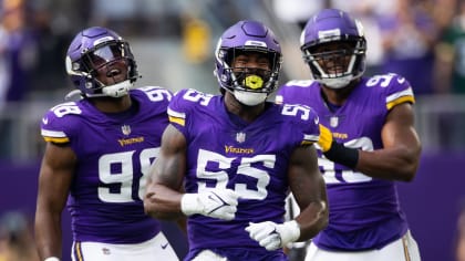 Minnesota Vikings linebacker Luiji Vilain (43) in action during an NFL  preseason football game against the Tennessee Titans, Saturday, Aug. 19,  2023 in Minneapolis. Tennessee won 24-16. (AP Photo/Stacy Bengs Stock Photo  - Alamy