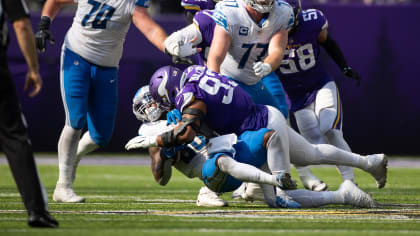 Minnesota Vikings defensive end Jonathan Bullard (90) in action during the  second half of an NFL football game against the Los Angeles Chargers,  Sunday, Sept.24, 2023 in Minneapolis. (AP Photo/Stacy Bengs Stock