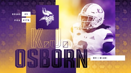 Hurricanes WR K.J. Osborn Picked No. 176 To Vikings In NFL Draft