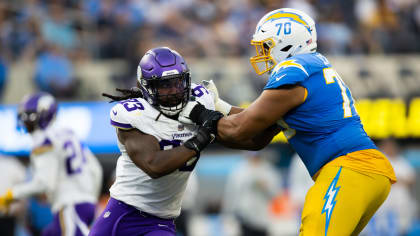 Minnesota Vikings defensive end Patrick Jones II (93) in action during the  first half of an NFL football game against the Baltimore Ravens, Sunday,  Nov. 7, 2021, in Baltimore. (AP Photo/Julio Cortez