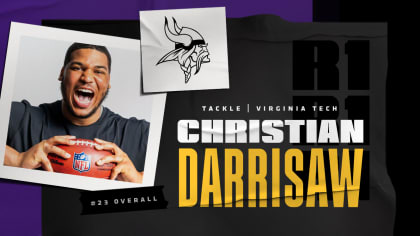 Christian Darrisaw '21 Panini Donruss Football #340 RR Gold Press Proof  Vikings