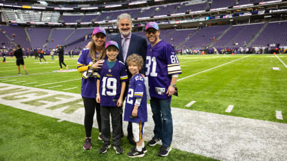 During his battle with leukemia, Charlie Huizinga's Make-A-Wish America was  to suit up and play catch with Adam Thielen and Justin Jefferson. Coach, By Minnesota Vikings