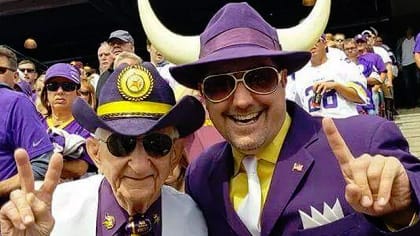 Longtime Fan 'Joe Viking' Celebrates 90th Birthday with Opening of U.S.  Bank Stadium