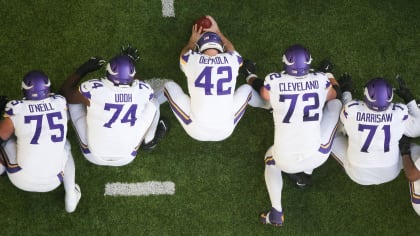 Minnesota Vikings punter Ryan Wright warms up before their game against the  San Francisco 49ers during an NFL preseason football game, Saturday, Aug.  20, 2022, in Minneapolis. (AP Photo/Craig Lassig Stock Photo 