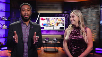 NFL Network reporter Stacey Dales interviews Minnesota Vikings running back  Dalvin Cook (4) after an NFL football game between the New Orleans Saints  and the Minnesota Vikings at Tottenham Hotspur Stadium, Sunday