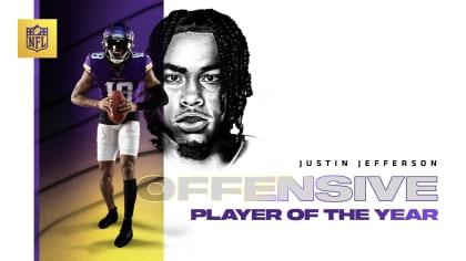 Vikings WR Justin Jefferson was named the 2022 NFL Offensive Player of the  Year. Jefferson wore a Schutt F7 UR1 with an F7-ROPO-SW-NB-VC…