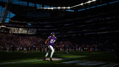 MINNEAPOLIS, MN - DECEMBER 24: Minnesota Vikings safety Camryn Bynum (24)  takes the field before a game between the Minnesota Vikings and New York  Giants on December 24, 2022, at U.S. Bank