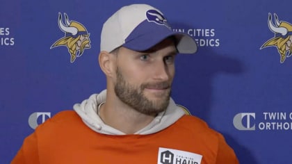 Kirk Cousins' new son Cooper says hello to dad on the sideline