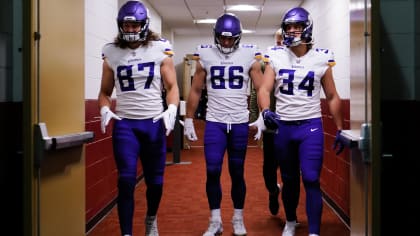 Minnesota Vikings tight end Johnny Mundt (86) in action against