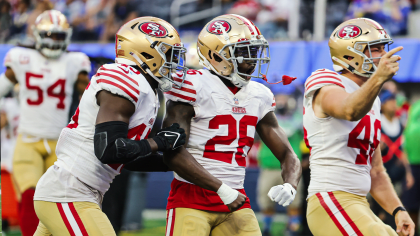 San Francisco 49ers' Samuel Womack III (26) talks with Shahman Moore (28)  at the NFL team's rookie minicamp in Santa Clara, Calif., Friday, May 13,  2022. (AP Photo/Jeff Chiu Stock Photo - Alamy