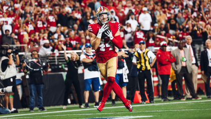 Santa Clara, California, USA. 19th Jan, 2020. San Francisco 49ers  quarterback Jimmy Garoppolo (10) and fullback Kyle Juszczyk (44) pregame on  Sunday, January 19, 2020, at Levis Stadium in Santa Clara, California.