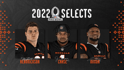 Cincinnati Bengals Ja'Marr Chase, Trey Hendrickson and Joe Mixon