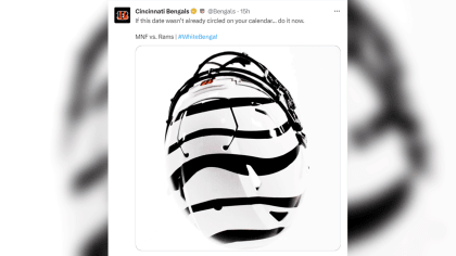 Cincinnati Bengals announce white helmet game for 2023 season