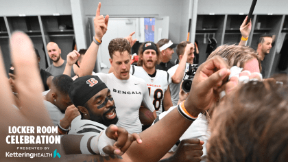 WATCH: Bengals celebrate in locker room and hand out game balls