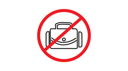 No Bags Icon.Bags Not Allowed Sign Stock Vector - Illustration of business,  problem: 146840343