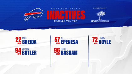 Buffalo Bills: A.J. Epenesa among the inactives for Week 6