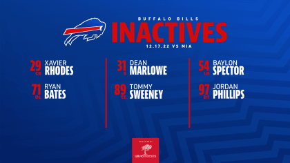 Boogie Basham, Harrison Phillips among the Bills' inactives at Dolphins 