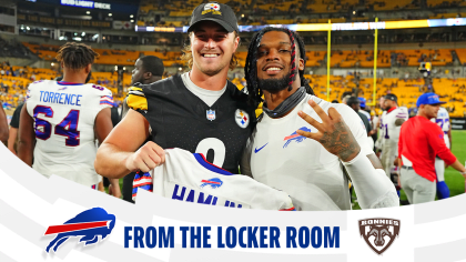 Damar Hamlin, Kenny Pickett exchange jerseys after Bills vs. Steelers