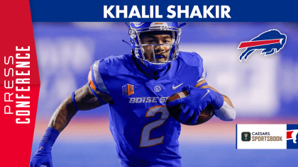 Buffalo Bills wide receiver Khalil Shakir catches a pass during practice at  the NFL football team's training camp in Pittsford, N.Y., Friday, July 28,  2023. (AP Photo/Adrian Kraus Stock Photo - Alamy