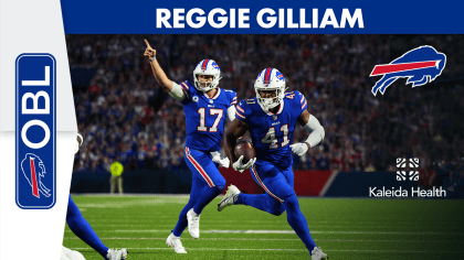 Buffalo Bills fullback Reggie Gilliam (41) runs for a touchdown during the  first half of an NFL football game against the Tennessee Titans Monday,  Sept. 19, 2022, in Orchard Park, N.Y. (AP