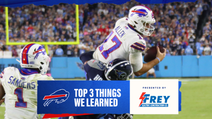 Top 3 things we learned from Bills at Titans