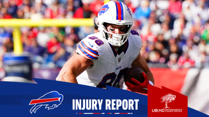 Patriots vs. Bills Injury Report — Week 7