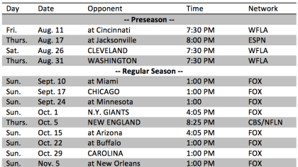 NY Giants 2017 Schedule features 4 primetime games: