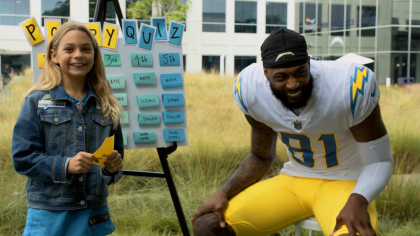 Chargers Players Take on the Poppy Quiz