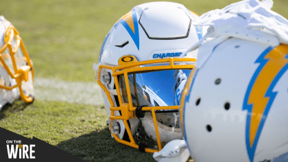 Los Angeles Chargers tight end Tre' McKitty (88) wears a Jamaica flag  sticker on his helmet before an NFL football game against the Houston  Texans, Sunday, Oct. 2, 2022, in Houston. (AP