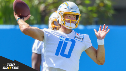 Justin Herbert official LA Chargers jerseys, T-shirts now available to buy:  Former Ducks star will wear No. 10 for Los Angeles 