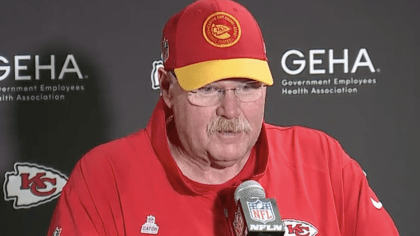 Kansas City Chiefs head coach Andy Reid looks at a replay during an NFL  football game against the Buffalo Bills Sunday, Oct. 16, 2022, in Kansas  City, Mo. (AP Photo/Ed Zurga Stock