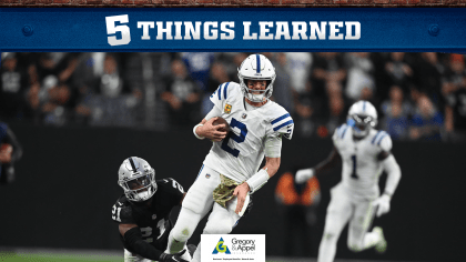 Raiders-Colts takeaways, Raiders News