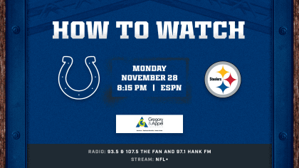 Steelers-Colts live stream (11/28): How to watch Monday Night