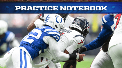 Practice Notebook: Colts Don't Have To Change Sense Of Urgency As Texans  Week Begins