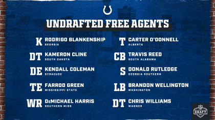 The Indianapolis Colts have announced the signing of 10 undrafted free  agents