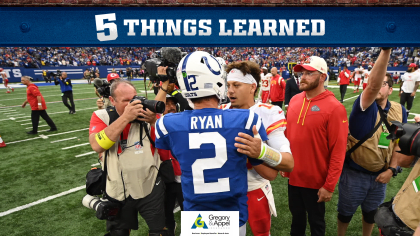 Chiefs vs. Colts: Matt Ryan has dominated K.C. in the past