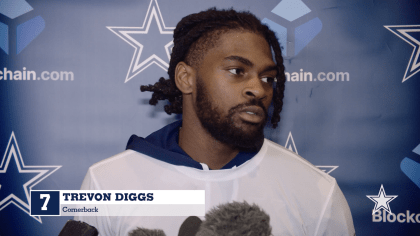 Dallas Cowboys cornerback Trevon Diggs comes up with key fumble-takeaway vs.  Houston Texans running back Dameon Pierce at start of third quarter