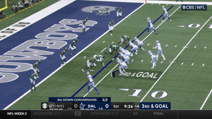 Dallas Cowboys quarterback Dak Prescott dump down to tight end Jake  Ferguson goes for a 34-yard gain