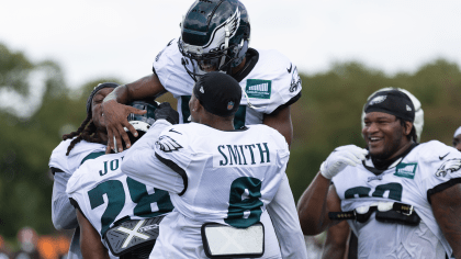 Josh Jobe of the Philadelphia Eagles looks on against the