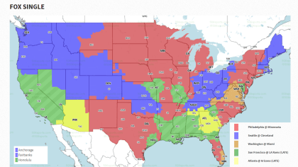 NFL Week 13 TV coverage maps