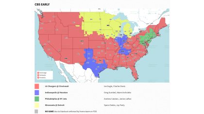 NFL Week 14 TV distribution map: Lions vs. Vikings spans NFC North