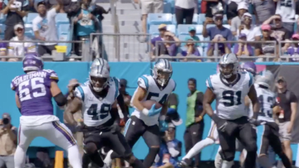 Carolina Panthers quarterback Bryce Young lays wicked juke on